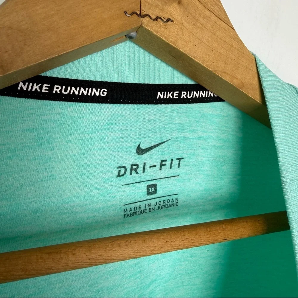 NIKE Running Dri-Fit Bright Teal Long Sleeve Top